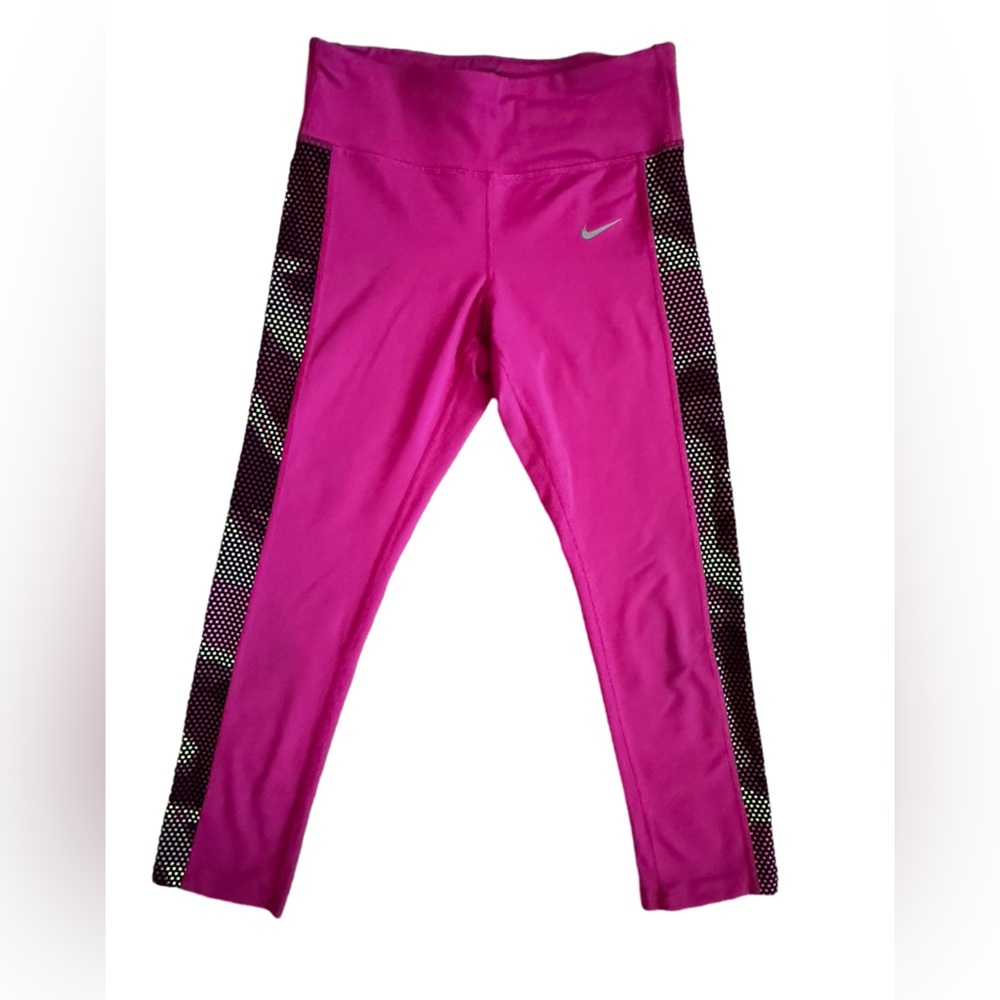 Nike Dri-FIT Capri Pant Activewear Legging Hot Pink/Black Women’s Size Small. - Picture 16 of 16